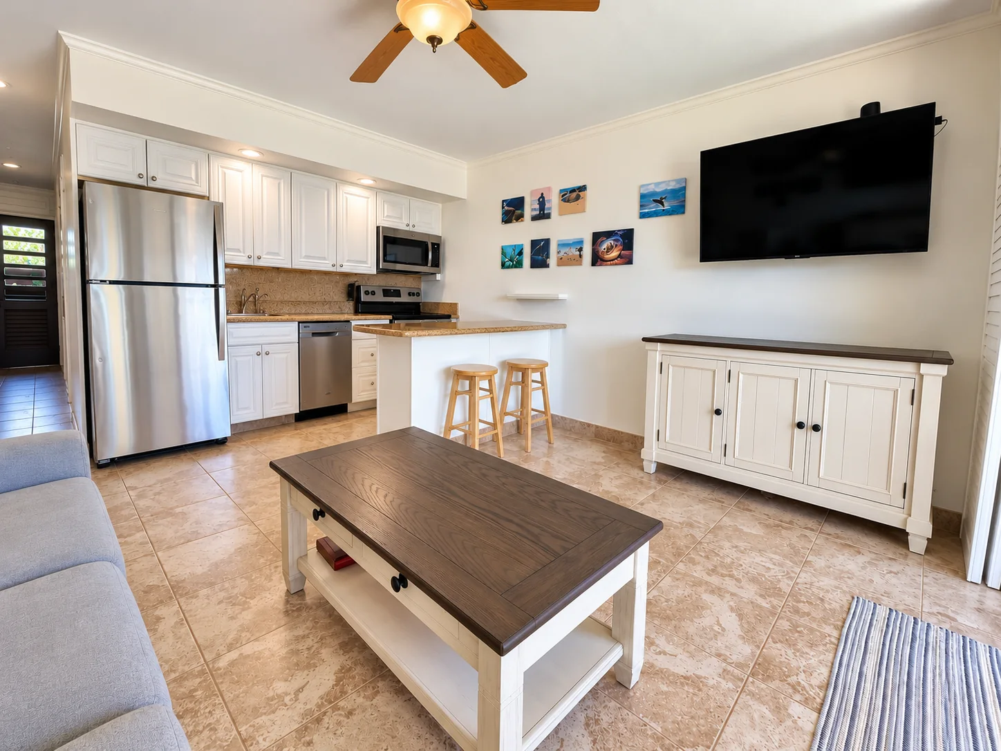 Kitchen and living area